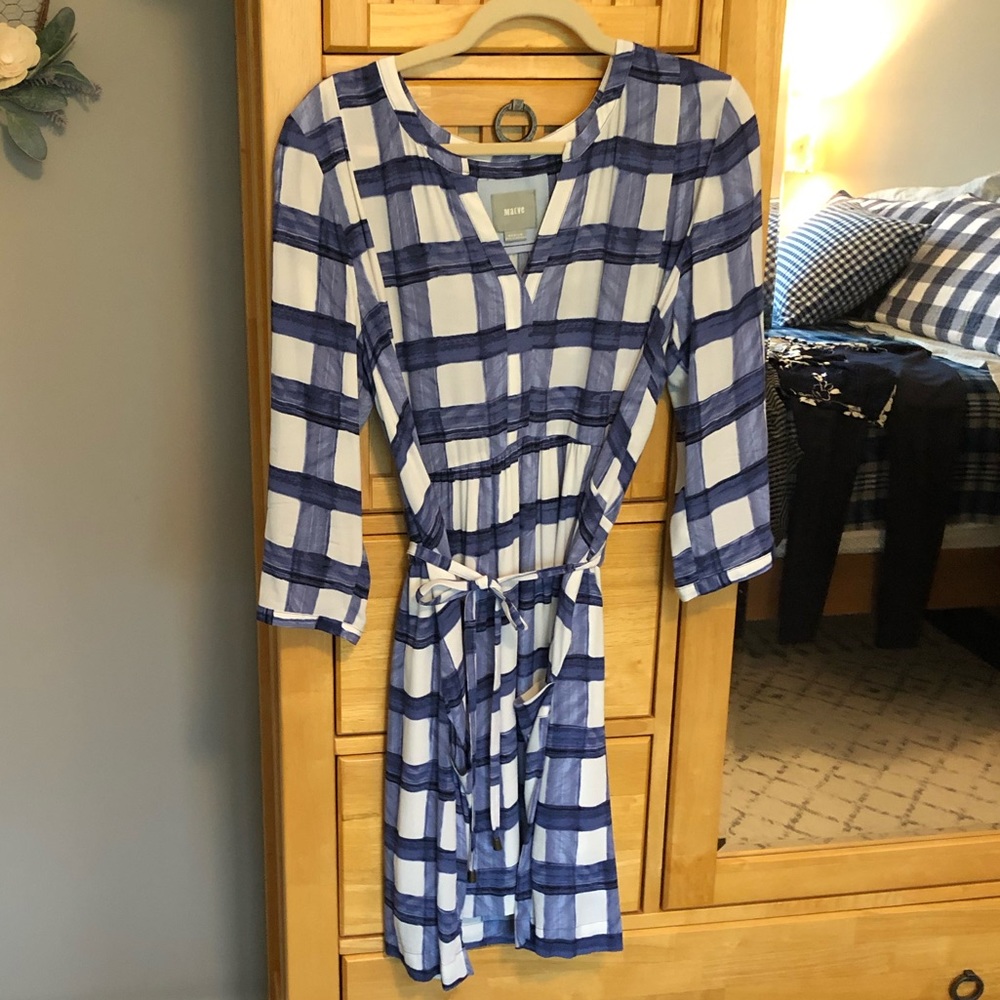 Maeve Devery Windowpane Shirtdress